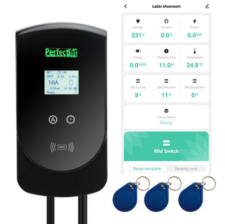 Laadpaal Citroen e-C4 met app, display, 5m kabel en RFID