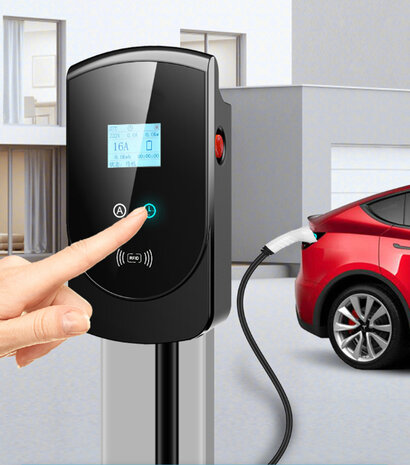 Laadpaal - Hyundai Kona Electric max 11kW met app, display, 8m kabel en RFID